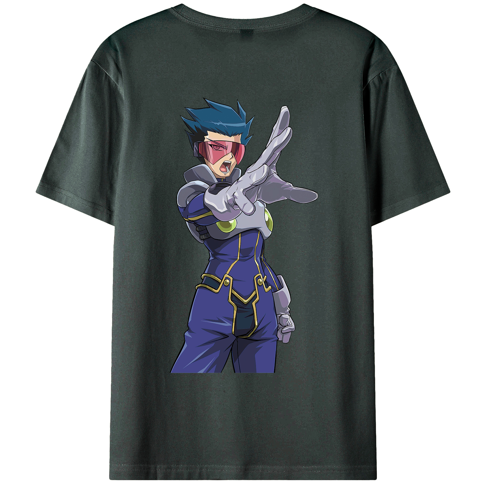 （画像用） 遊☆戯☆王 Yu-Gi-Oh! 綿100％ メンズ半袖Tシャツ（バックプリント） 通気性